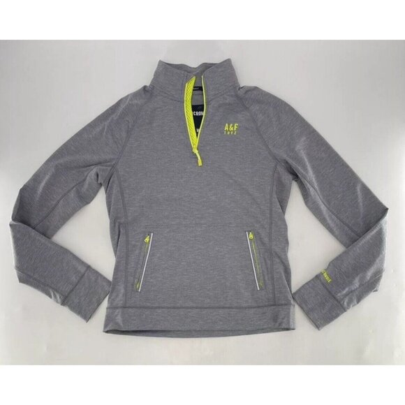 Abercrombie & Fitch Men’s Muscle Track Jacket Activewear Grey Pullover Sz M - Picture 3 of 10
